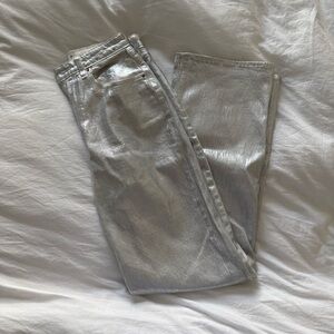 ABERCROMBIE SILVER HIGH RISE 90s RELAXED JEANS